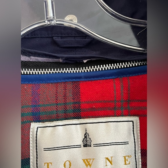 Vintage London Fog Towne Jacket Blue Coat Removable Plaid Red Liner Winter LP - Picture 4 of 11